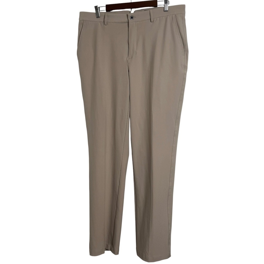Dunning Everbest Mens Golf Pants 36x32 Khaki Tan Stretch Performance DN800718